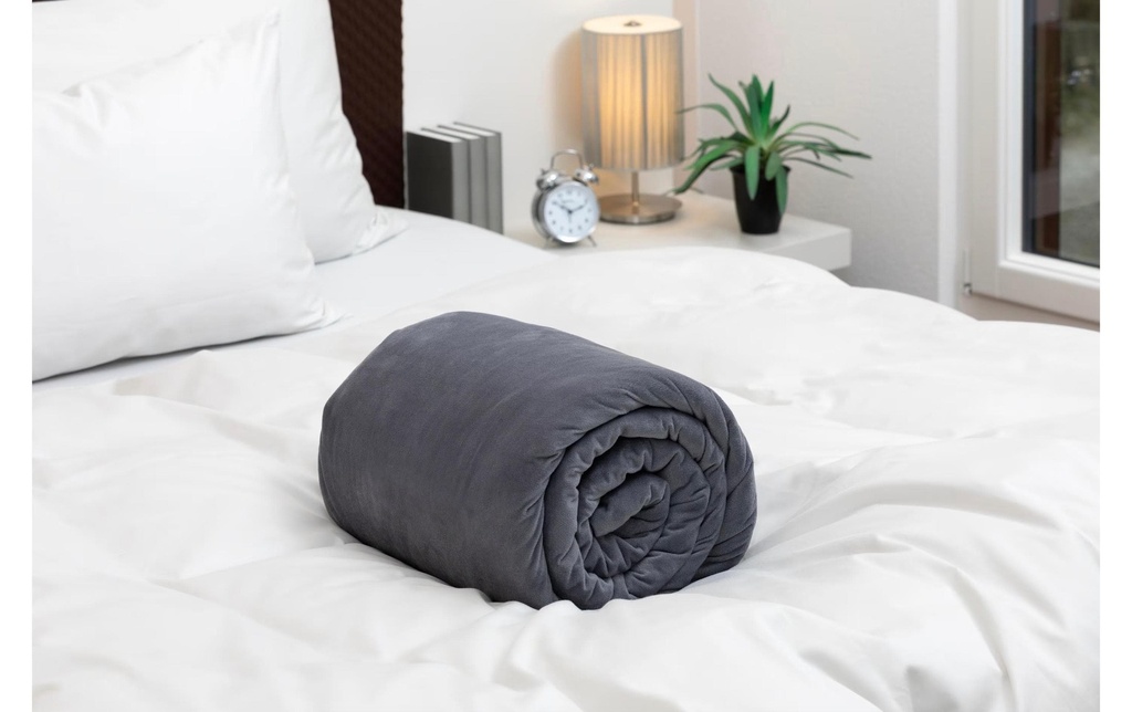 COCON Couverture de poids 9 kg, 160 x 210 cm, Gris