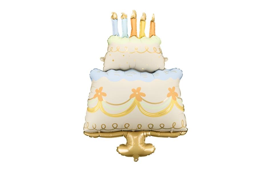 Partydeco Ballon en aluminium Gâteau 55 x 75 cm, 1 pièce