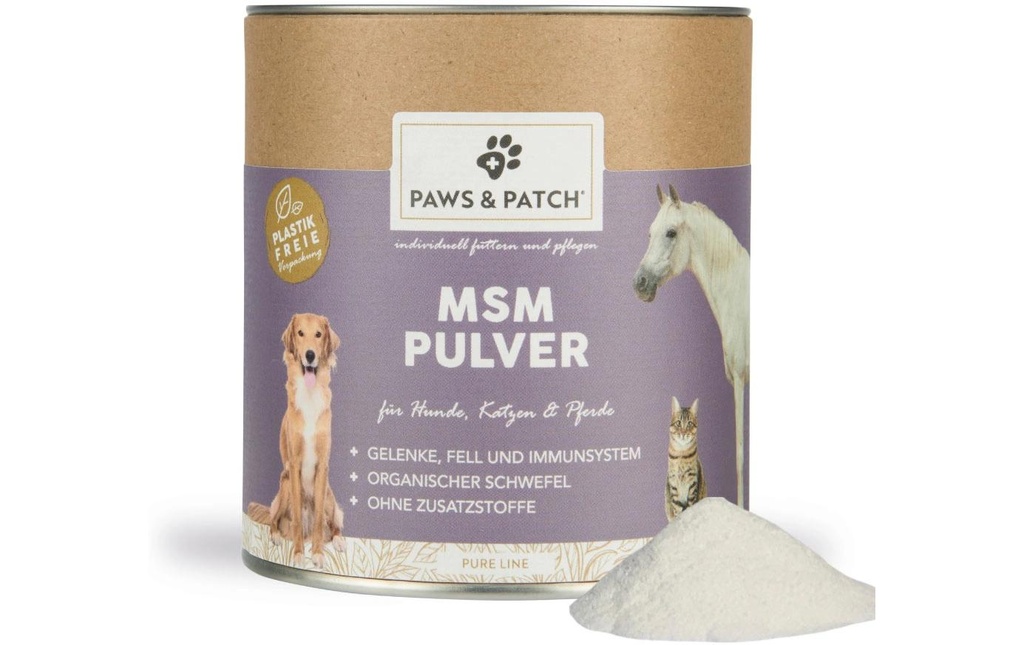 Paws & Patch Supplément alimentaire pour chiens Poudre de MSM 500 g