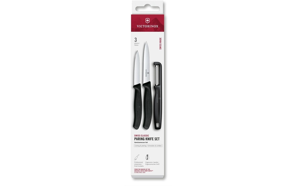 Victorinox Jeux de couteaux Swiss Classic, Noir
