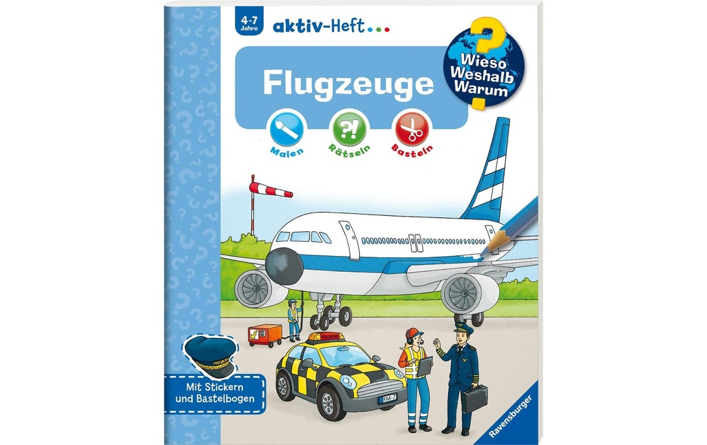 Ravensburger Livres pratiques pour enfants WWW Aktiv-Heft Flugzeuge