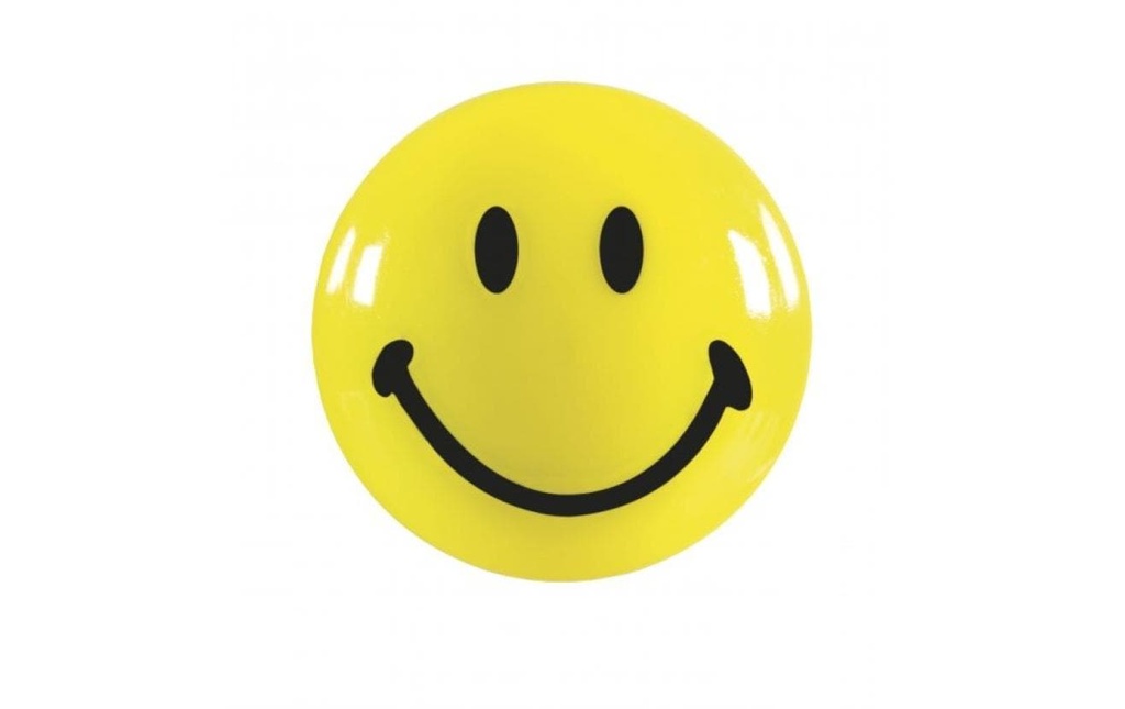 Magnetoplan Aimant Smiley Ø 3 cm Jaune, 6 pièces