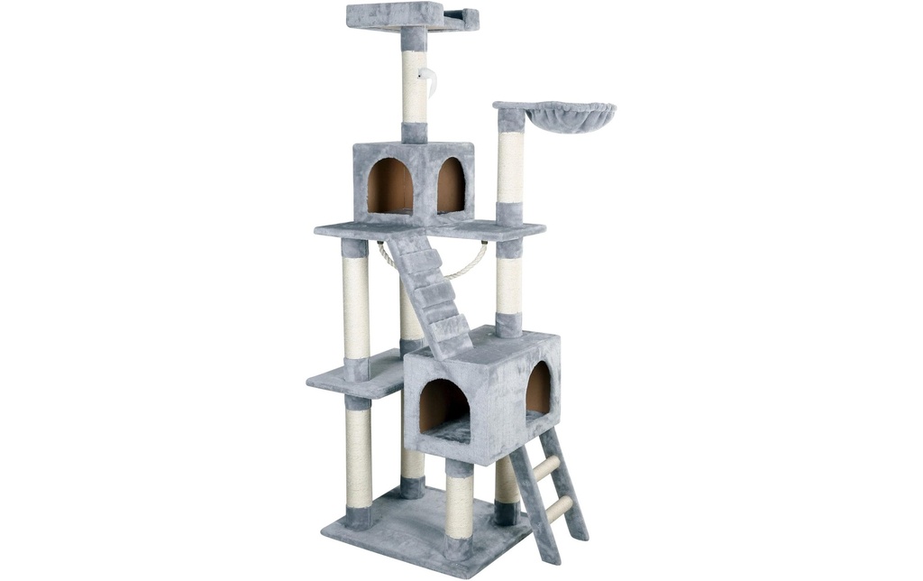 Kerbl Arbre à chat Square – Gris, 84 x 50 x 178 cm