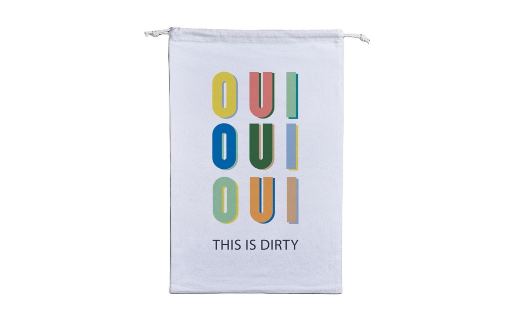 Chic Mic Sac à linge Oui Oui 40 x 60 cm, 20 L