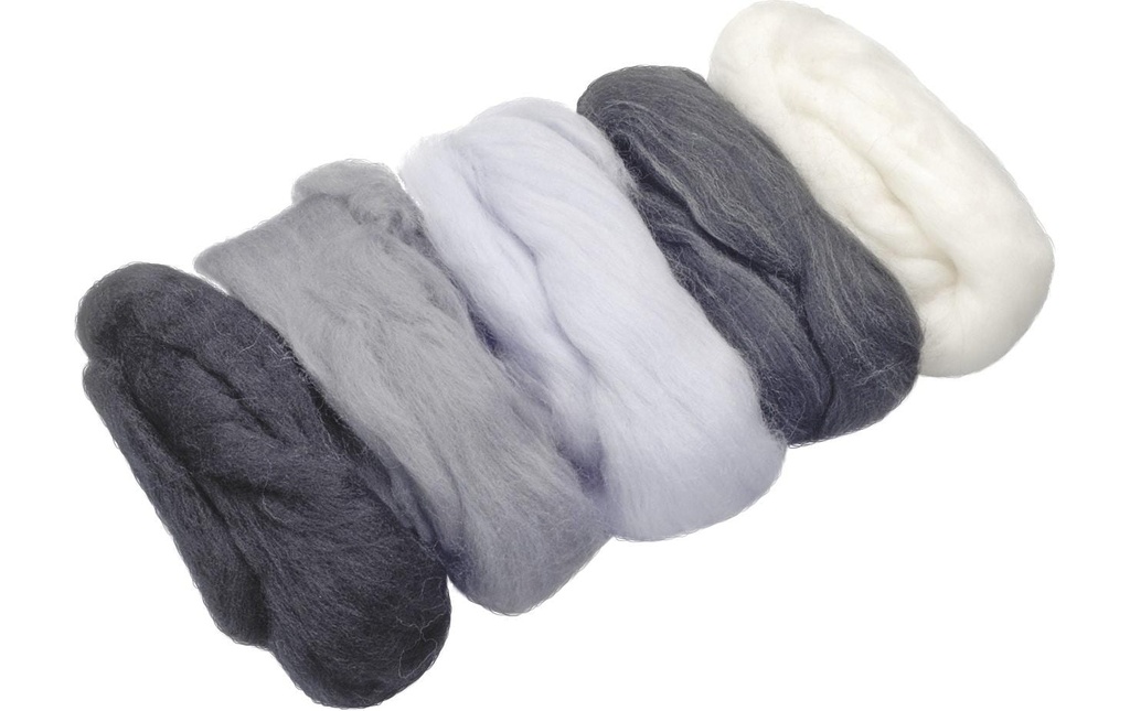 Heyda Laine de feutre Merino Mix 50 g, Gris