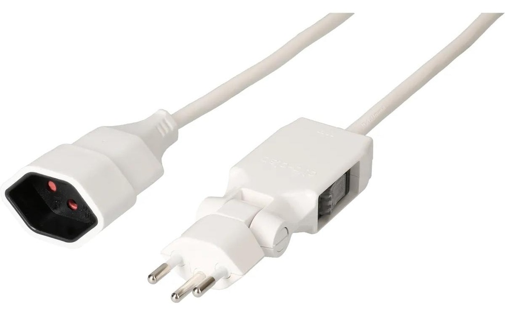 Max Hauri Câble de prolongation 5 m T13 - T12 Clip-Clap, blanc