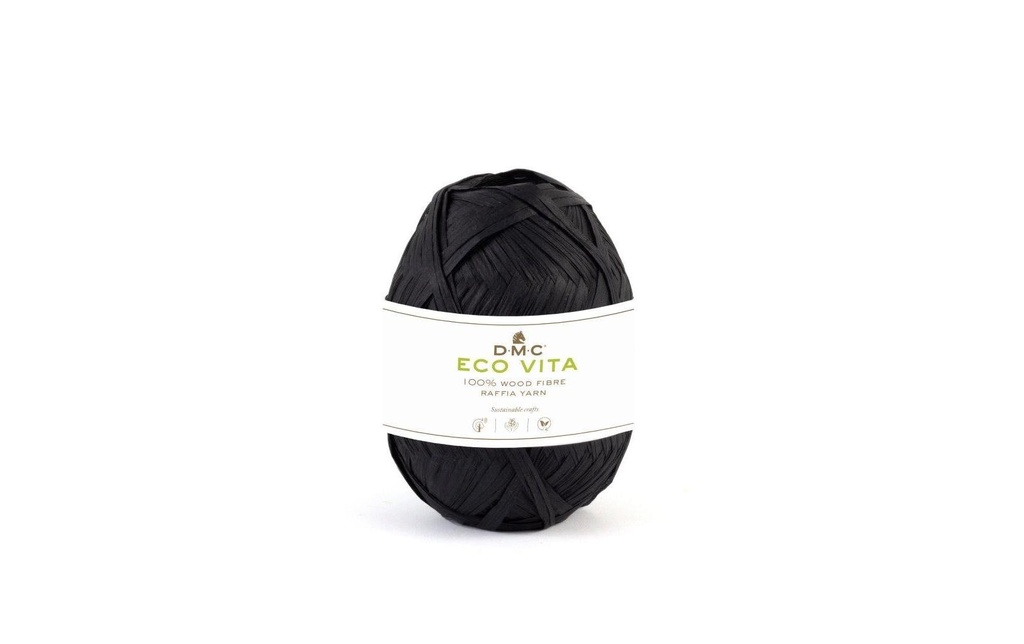 DMC Fil Eco Vita Raffia 50 g, Noir