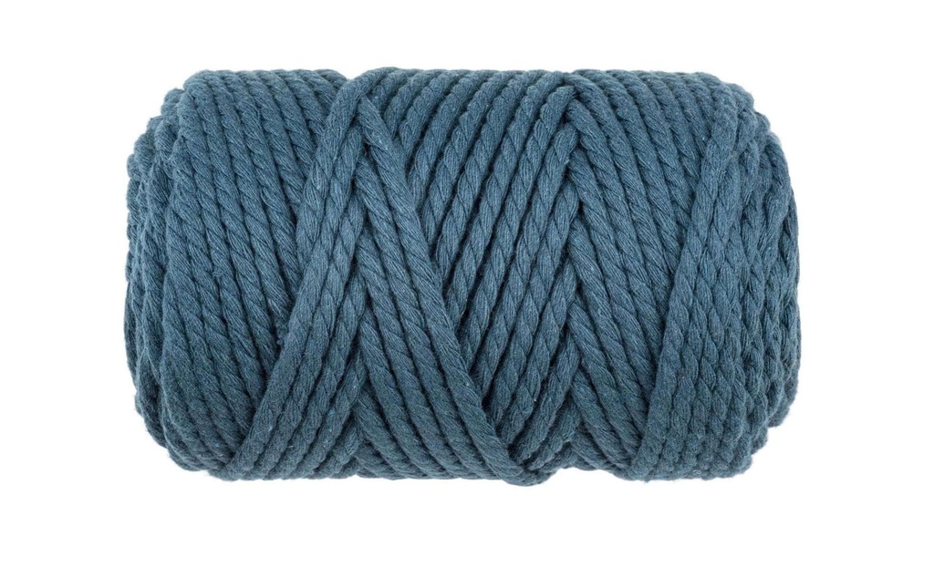 Glorex Laine Macramee Rope torsadé 63 m x 3 mm, 250g, turquoise