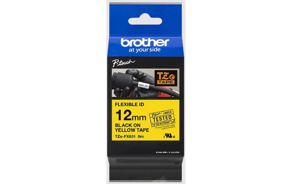 P-TOUCH Ruban P-Touch 12mm jaune-noir