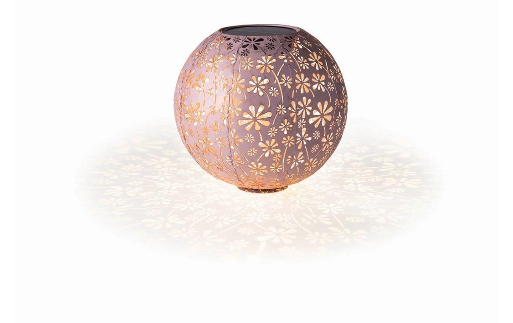 STT Lanterne Solar Antic Ball Daisy, Ø 30 cm, rose sombre