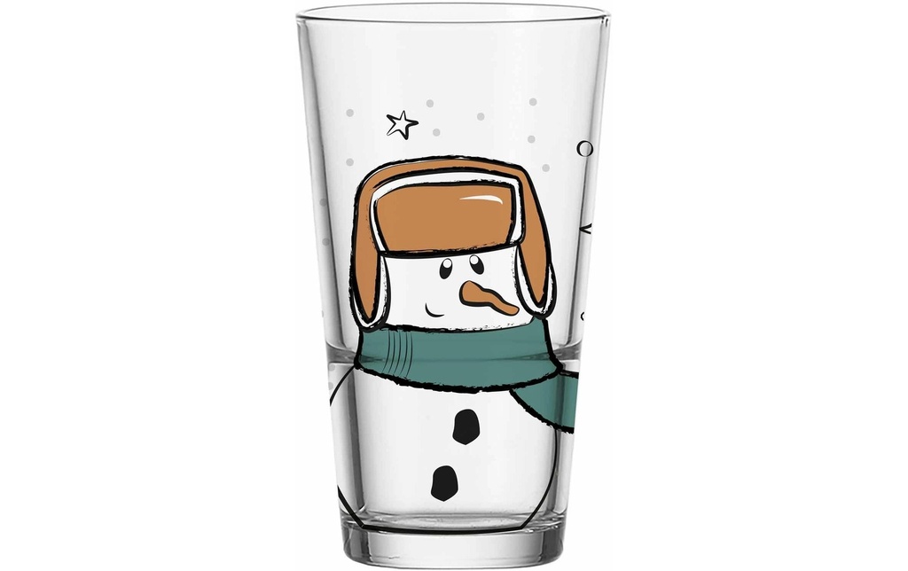 LEONARDO Verre Bonhomme de neige 6 x 330 ml, Transparent