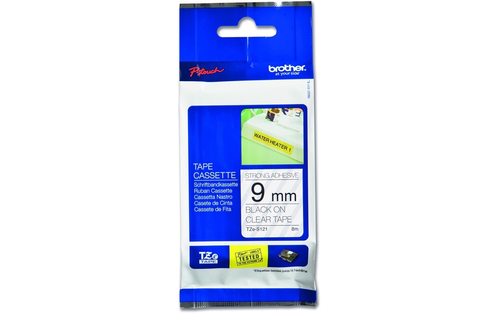 P-TOUCH Ruban P-Touch 9mm transp.-noir