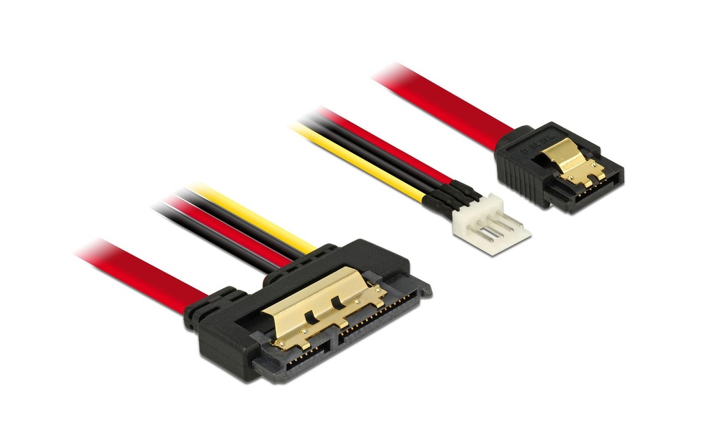 Delock Câble combiné SATA3 Courant de disquette, 30 cm