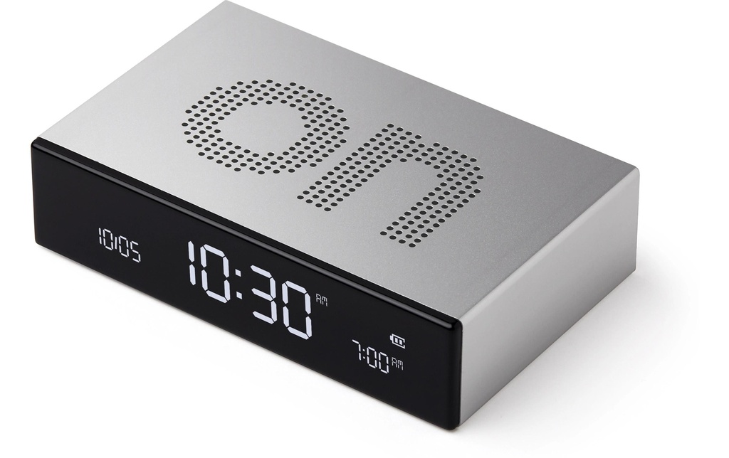 Lexon Réveil numérique Flip Premium Gris foncé