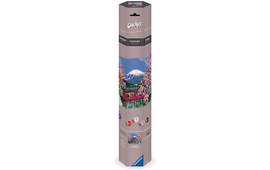 Ravensburger Peinture avec chiffres CreArt – Toile Fleurs de cerisier japonaises