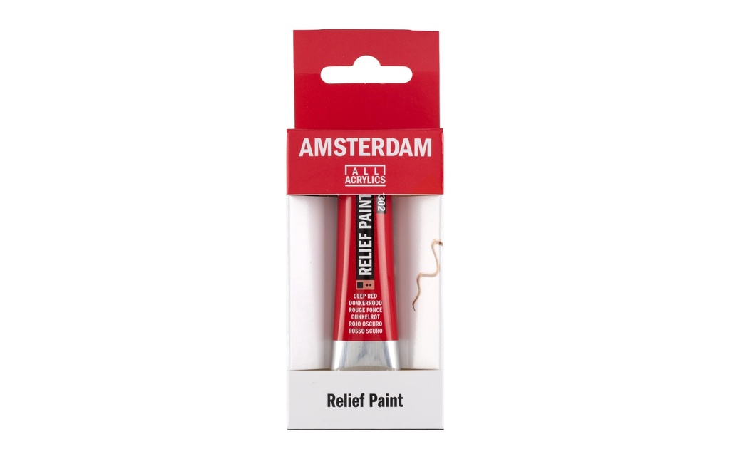 Amsterdam Peinture acrylique Reliefpaint 302 rouge profond opaque, 20 ml