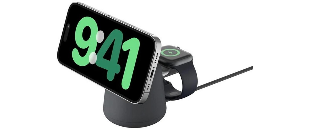 Belkin Chargeur sans fil BoostCharge Pro 2in1 Gris foncé
