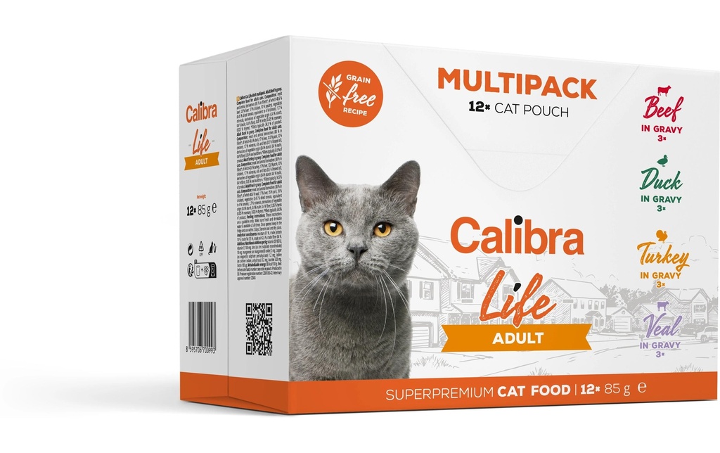 Calibra Alimentation humide Life Adult Multipack 12x 85 g
