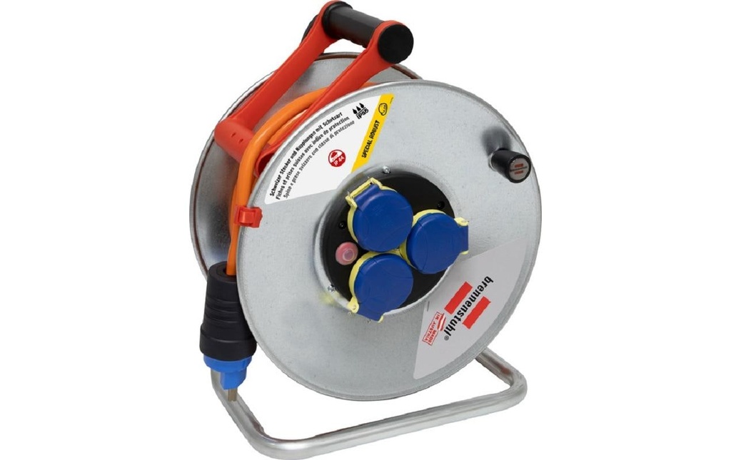 Brennenstuhl Enrouleur de câble pour chantier Garant SK 290 25 m 3x T23