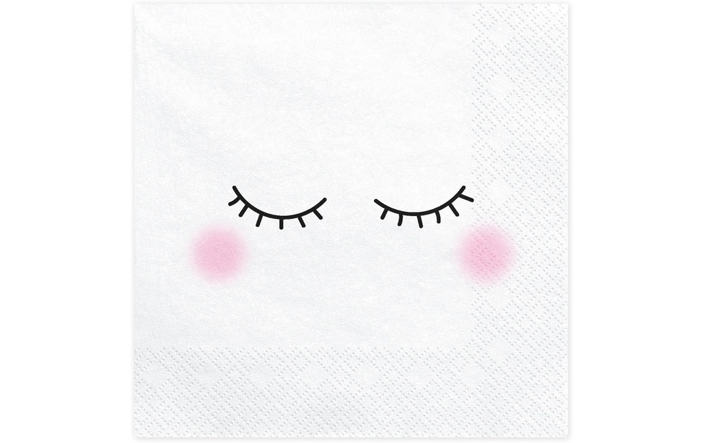 Partydeco Serviettes en papier Smiley 33 cm x 33 cm, 20 Pièce/s