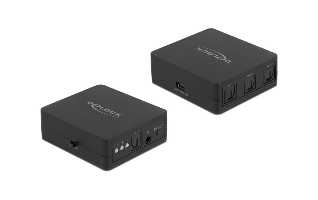 Delock Commutateur Toslink Switch 3 In 1 Out Toslink