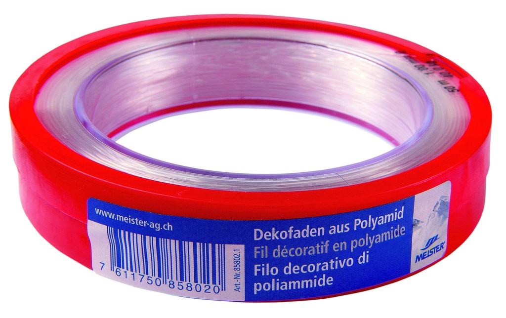 Meister Fil de décoration Ø 1 mm, 50 m, 40 kg, Transparent