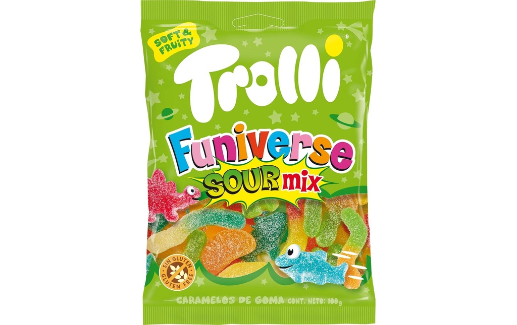 Trolli Bonbons gommeux Funiverse Sour Mix 100 g