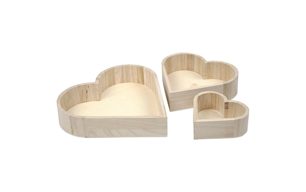 Creativ Company Article en bois 13-25 cm Bol, 3 pièces