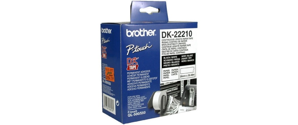 [260300210] BROTHER Brother étiqu.cont.29mmx30.48m