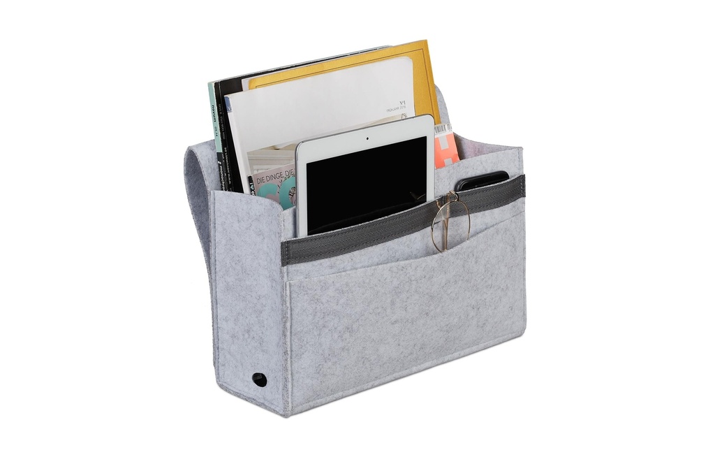 relaxdays Housse de rangement avec fermeture velcro Gris