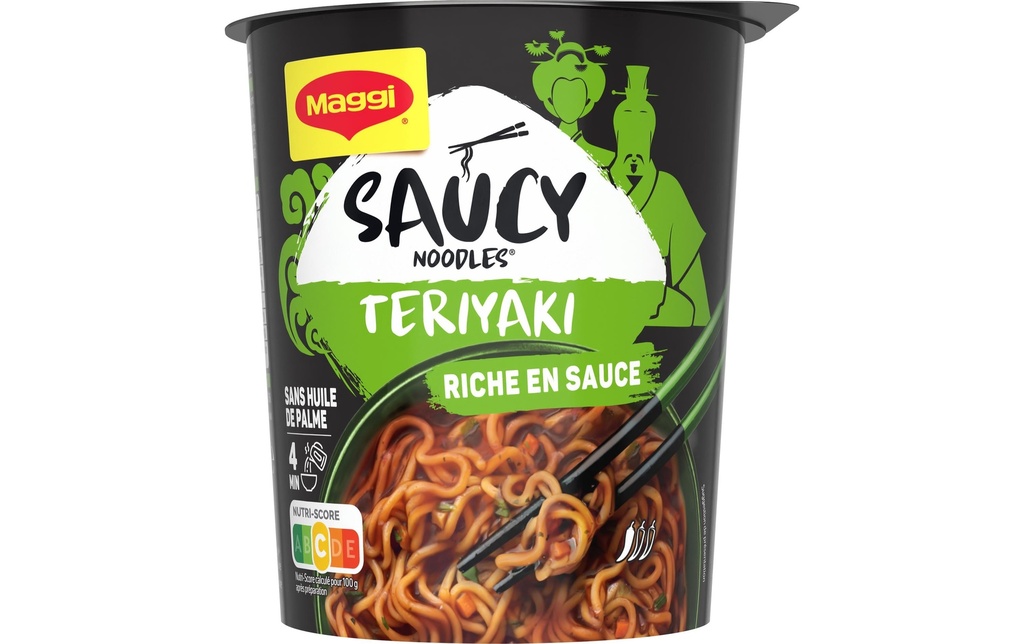 Maggi Plat préparé Saucy Noodles Cup Teriyaki 75 g