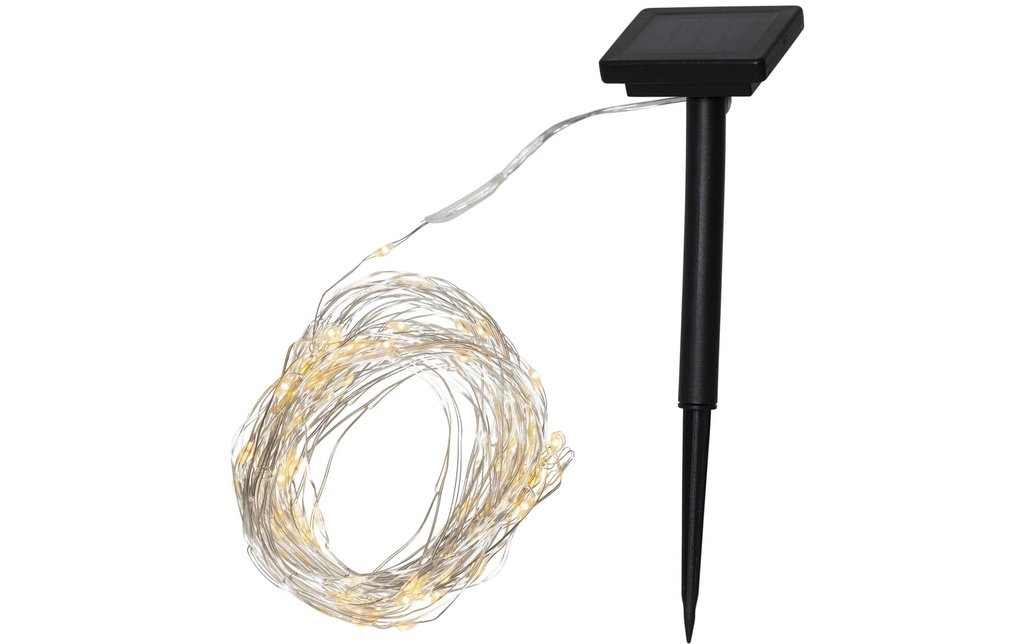 Star Trading Guirlande lumineuse Solar Dew Drop 1990 cm, Argent