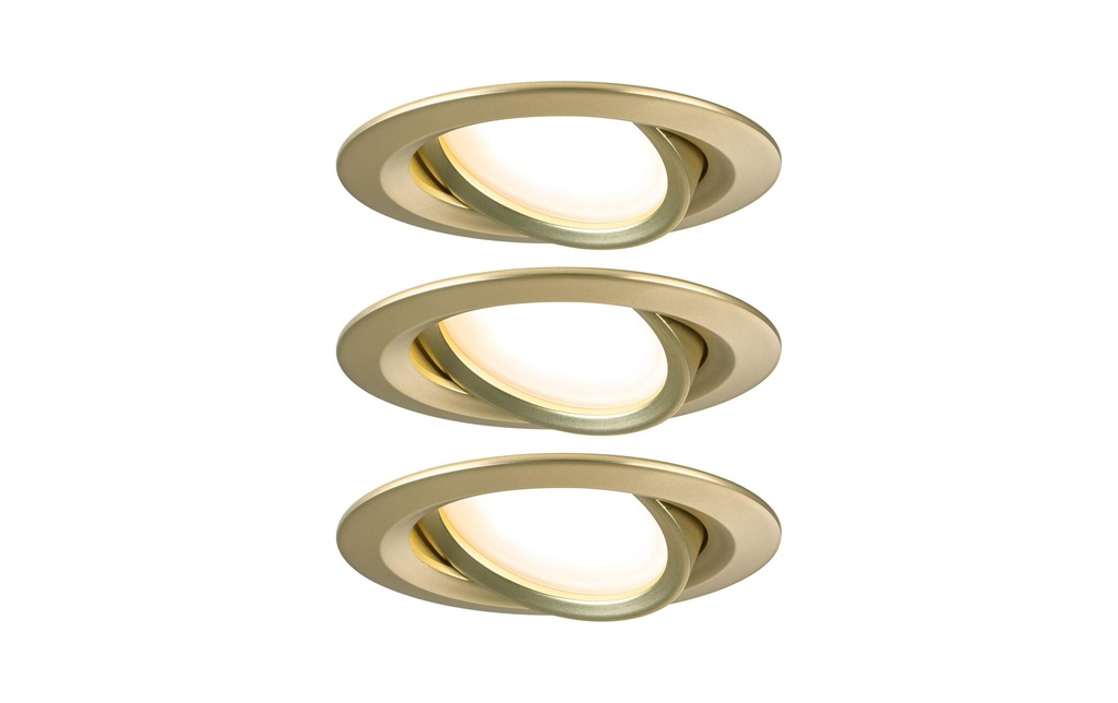 Paulmann Luminaire encastré LED Nova Coin 3-Set Or