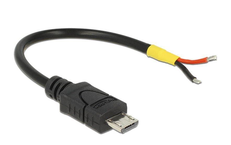 Delock Câble électrique USB  Micro-USB B - Ouvert 0.1 m