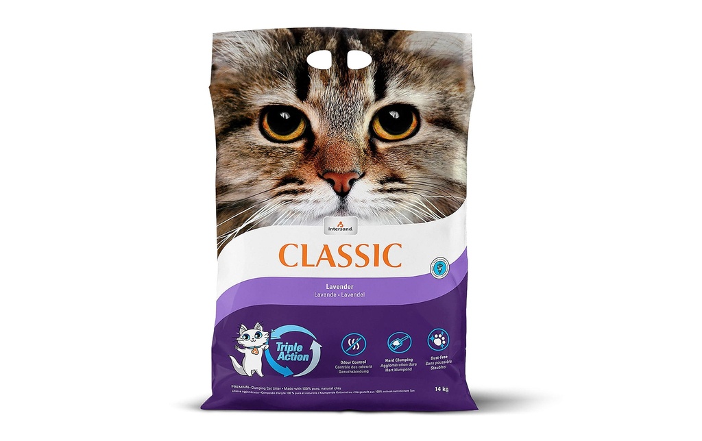 Intersand Litière pour chat Classic Lavendelduft 14 kg