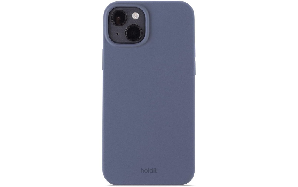 Holdit Coque arrière Silicone iPhone 15 Plus Bleu