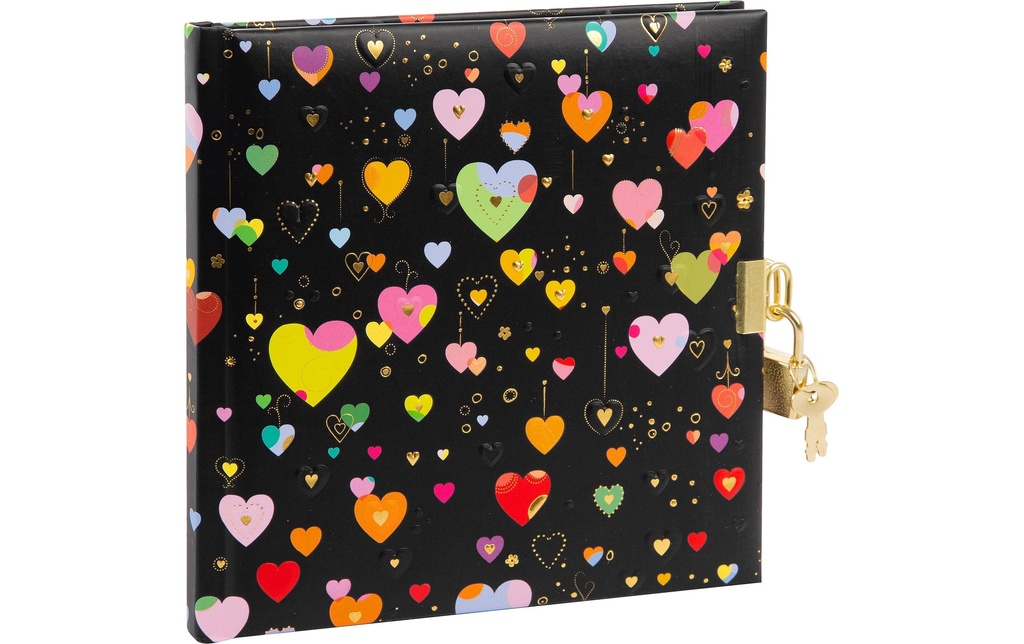 Goldbuch Journal intime Heart dark 96 pages, 16.5 x 16.5 cm