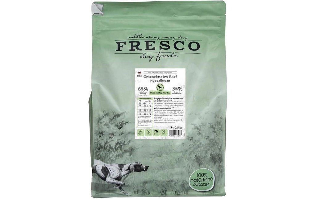 FRESCO Alimentation sèche Menu hypoallergénique cheval avec topinambour, 2,5 kg