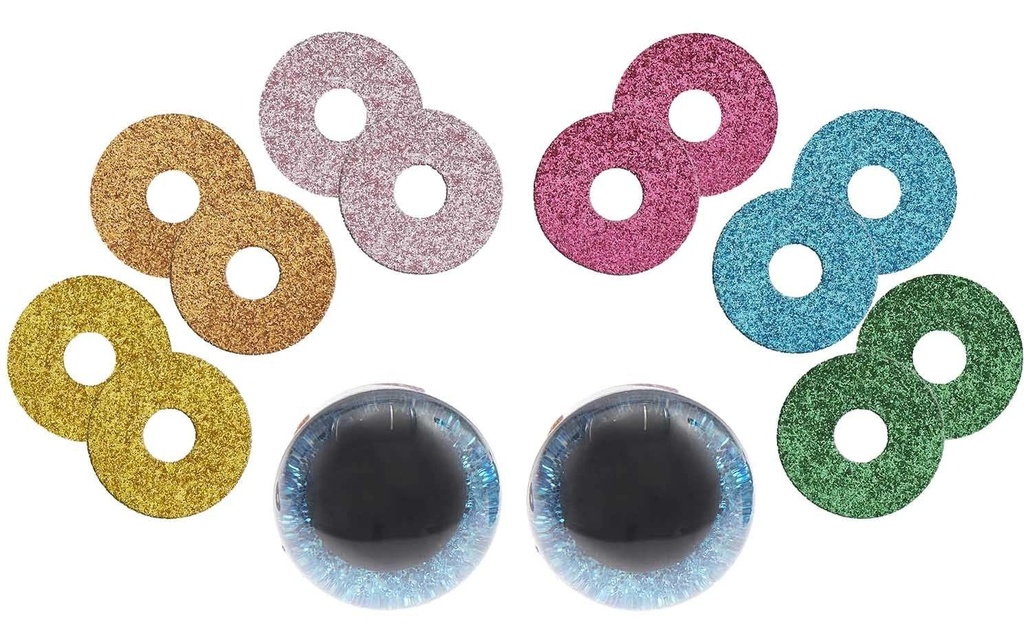 Rico Design Yeux de sécurité avec 6 couleurs au choix 40 mm 2 pces