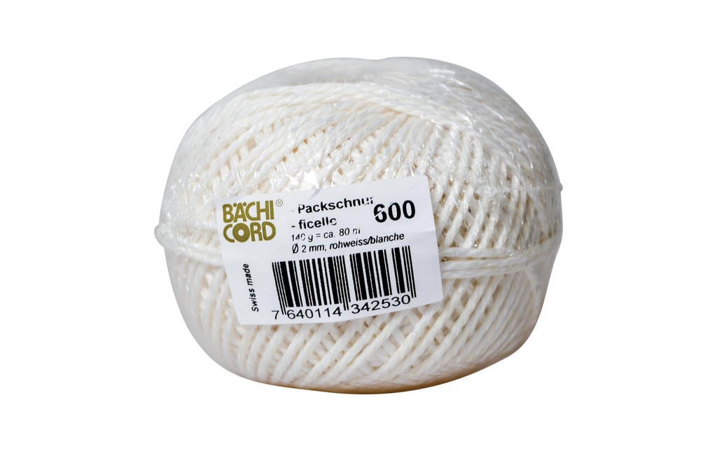 BÄCHI CORD Ficelle blanc 80m/140g (80 pces)