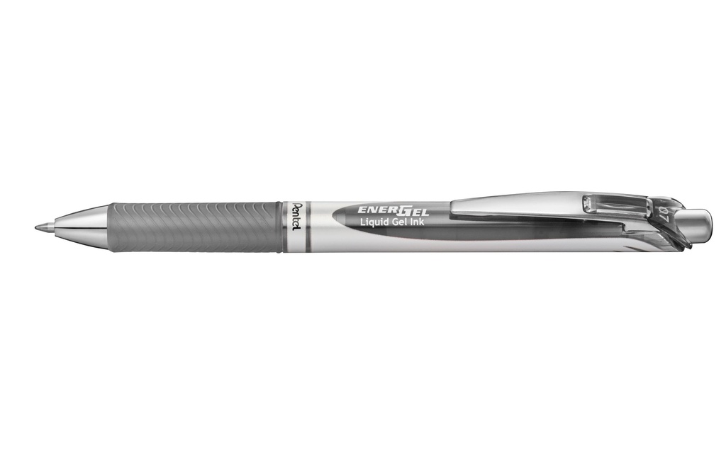 pentel Stylo à encre gel EnerGel 0.7 mm, gris