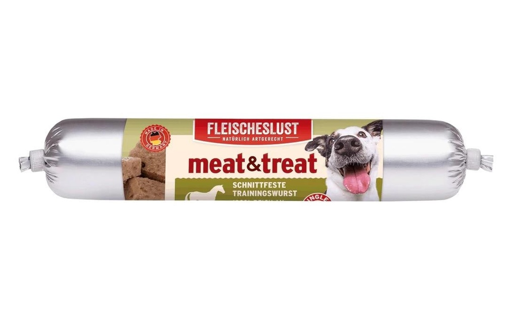 Fleischeslust Friandise Meat & Treat Singleshot cheval, 80 g