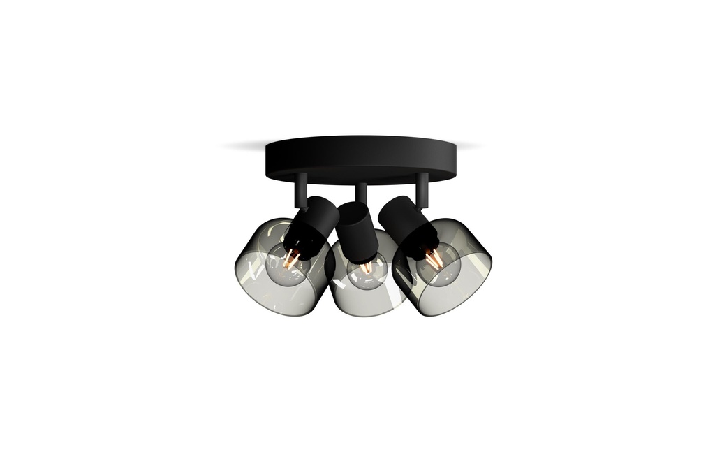 Philips Spot encastré Sleet 3 spot pour E14, rond Noir, sans LM