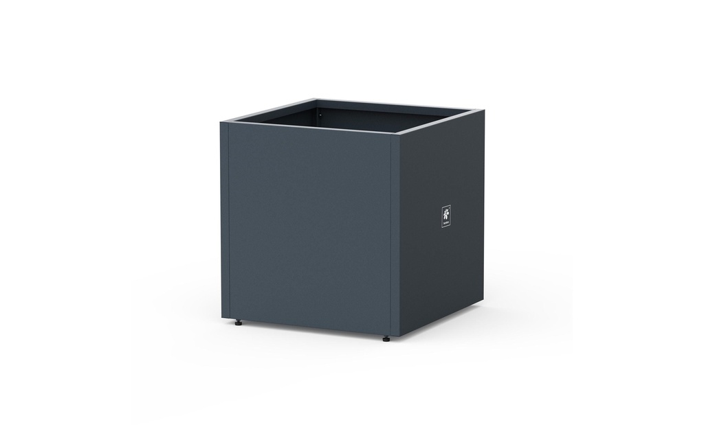 Herstera Pot à fleur Cube planteur en métal, Anthracite