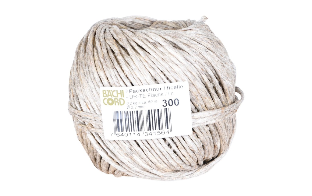 BÄCHI CORD Ficelle en lin URTE 200g/60m (60 pces)