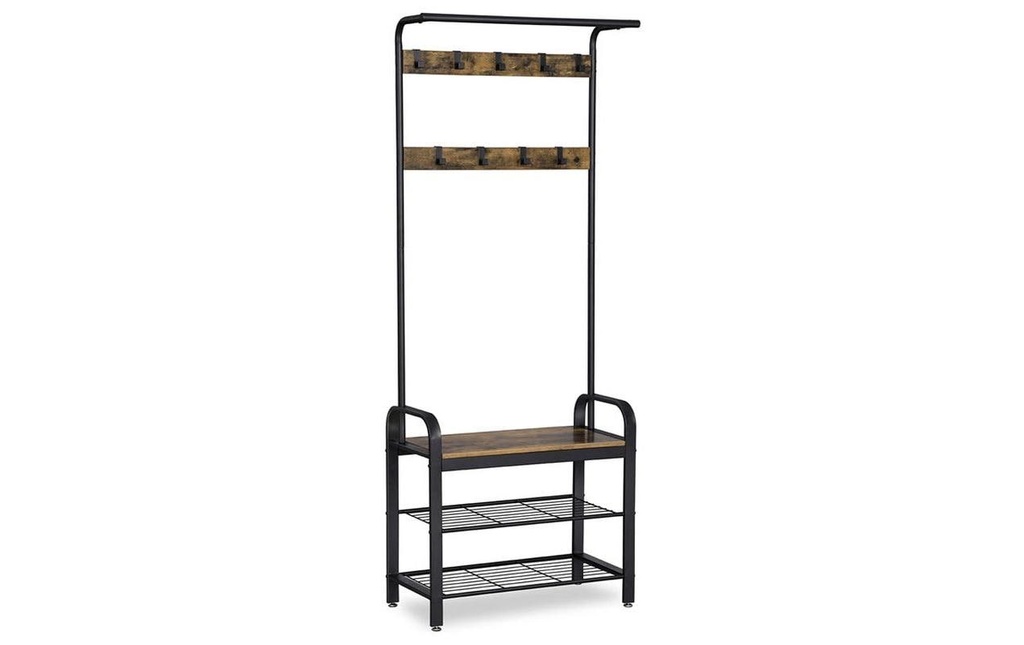 VASAGLE Portemanteau avec porte-chaussures 72 x 183 cm