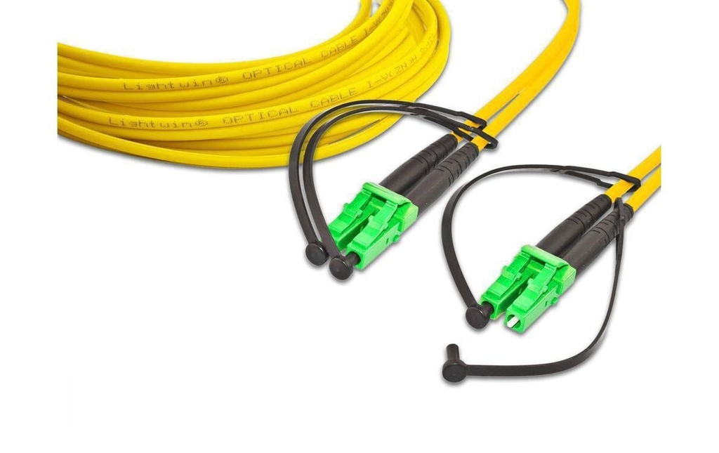 Lightwin Câble patch à fibre optique Singlemode LC/APC – LC/APC, OS2, Duplex, 5 m