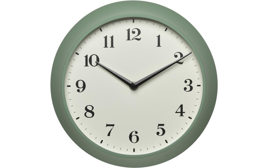 TFA Dostmann Horloge murale radio Rétro Vert, Ø 27 cm