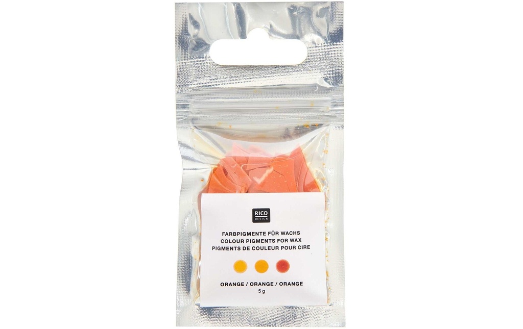 Rico Design Couleurs de cire Couleur des bougies 5 g, orange
