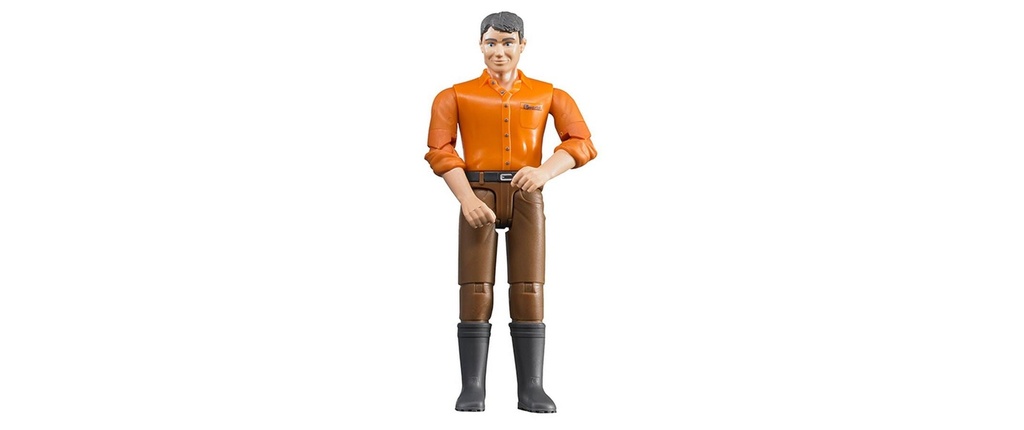 Bruder Spielwaren Figurine avec pantalon marron